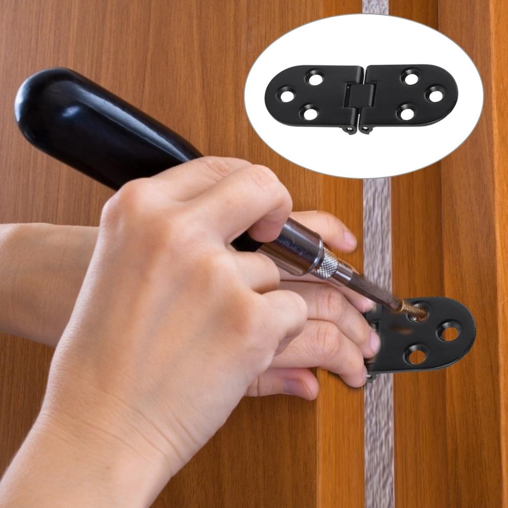 4 Pcs 80*30mm Folding Table Hinges Black Cabinet Door Hinges Durable Flip Top Hinges  Furniture