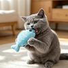 Plush Fish Cat Toy with Catnip Soft Cat Chew Toy Crinkle Stuffed Fish Toy for Cats Indoor Kittens Teething Hunting Instinct
