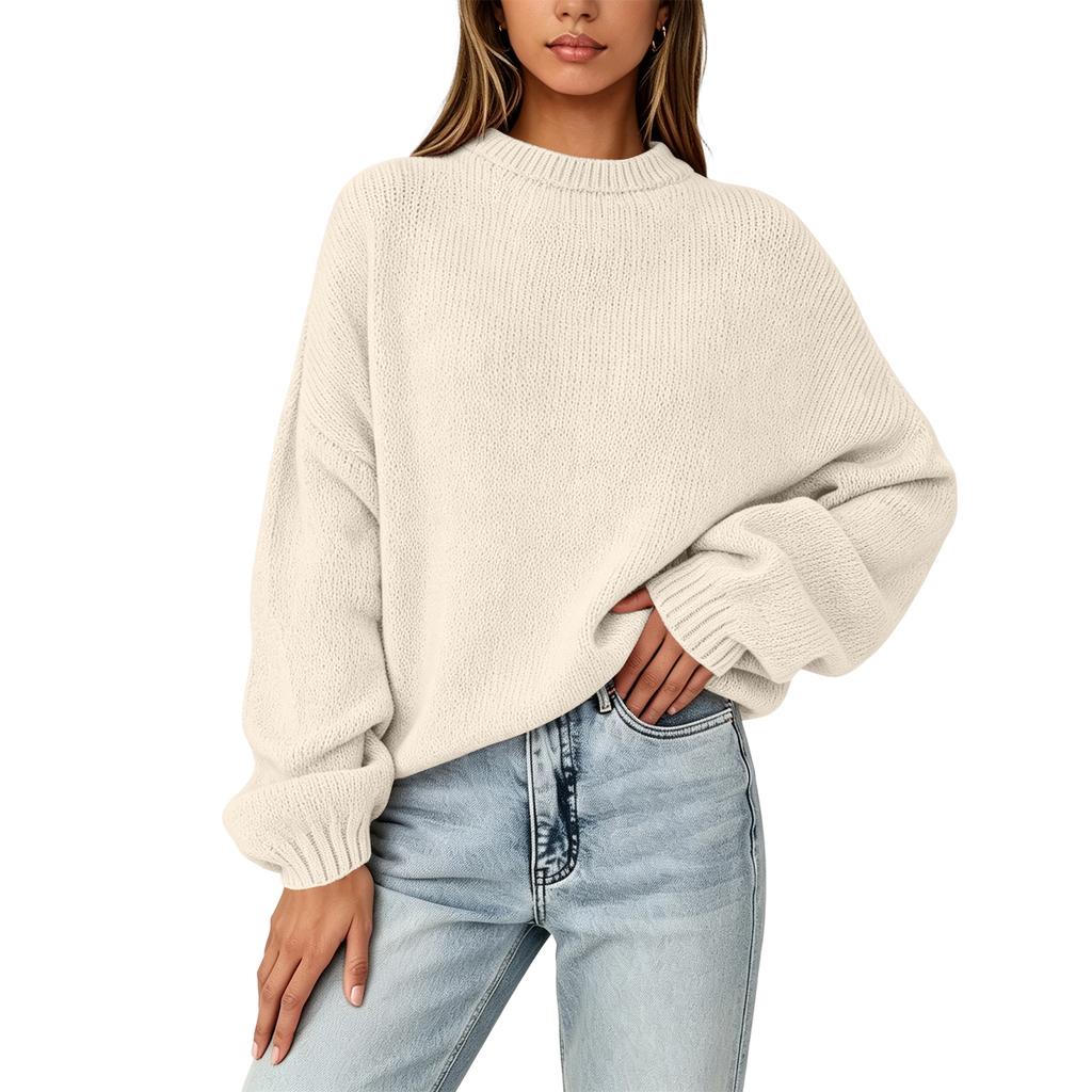 Women's Thick Knit Winter Pullover Sweater Top