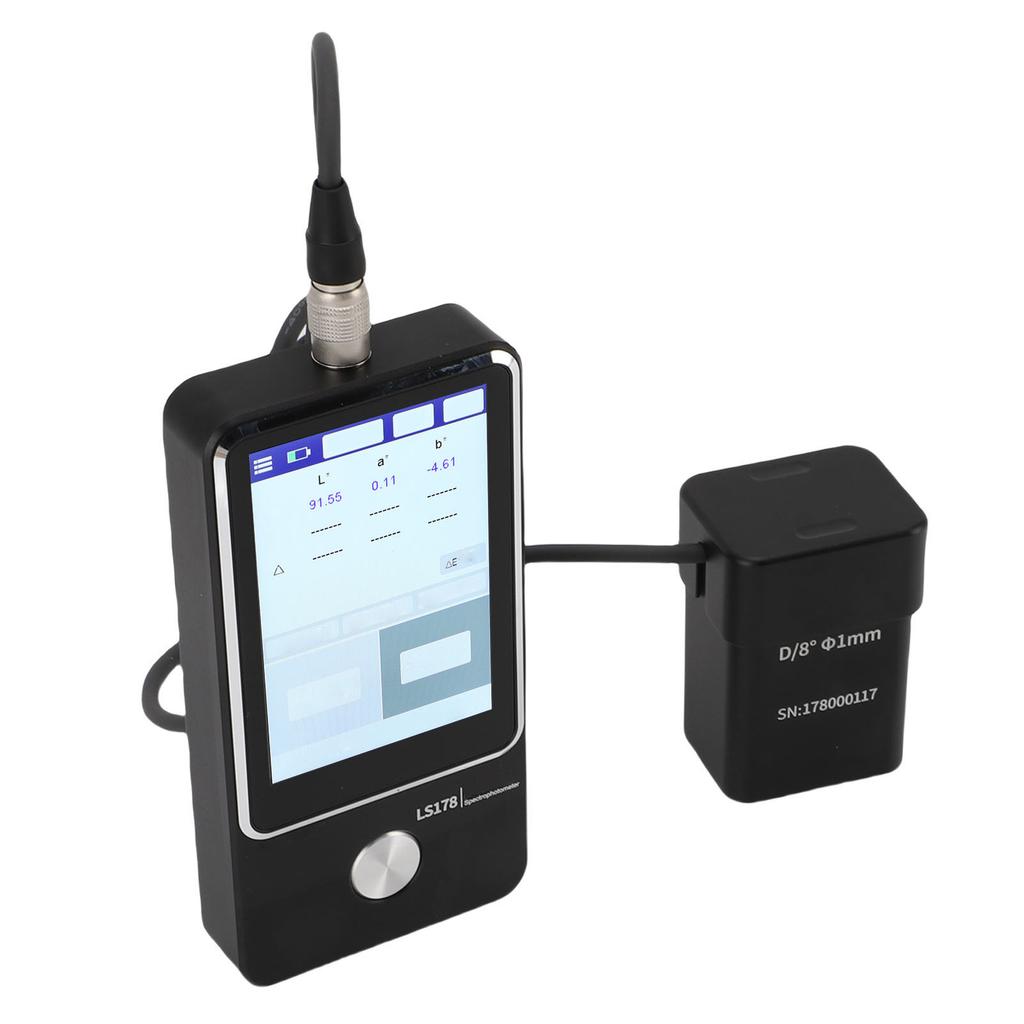 Digital Paint Color Meter Full Spectrum LED Light Source 3.5 Inch Touch Screen 1mm Measurement Aperture Portable Color