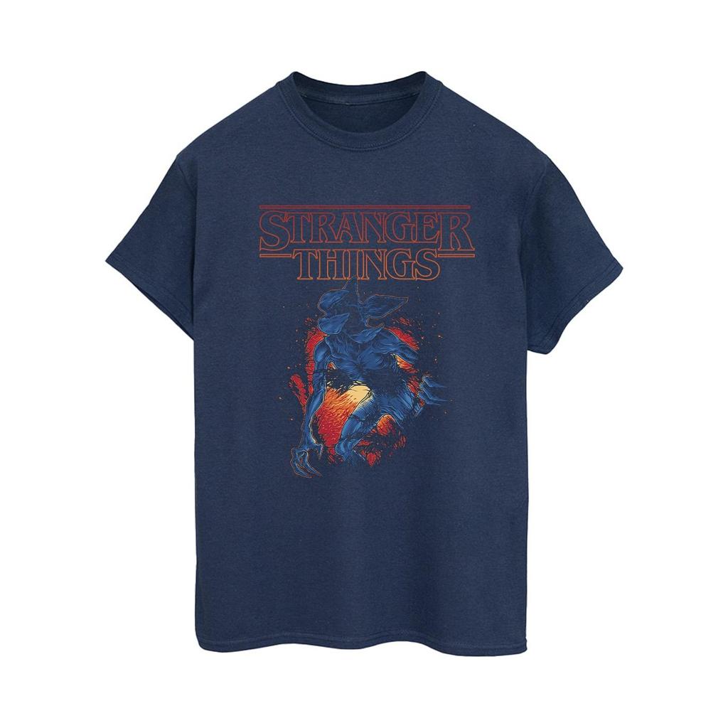 Netflix Womens/Ladies Stranger Things Demo Cave Cotton Boyfriend T-Shirt