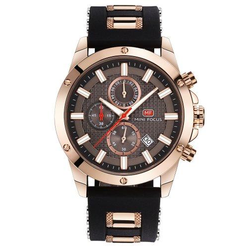 

[MINIFOCUS] MINIFOCUS Men s Rubber Metal Band Wristwatch MF0089G01 none