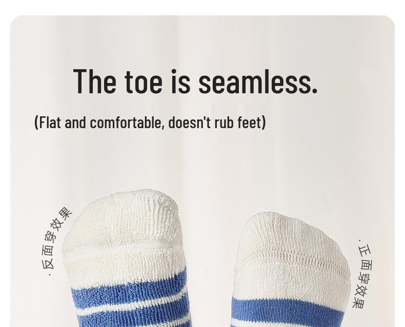 Nidoran Vinter 2025 Tykke Bomull Midt-legg Babysokker - Varm Frotte for Gutter