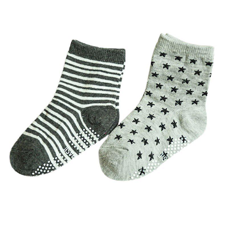12 Pair/set Baby Girl Boy Anti-slip Socks Children Elastic Knit Socks Cotton Socks