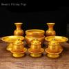 Traditional Buddha Lotus Oil Lamp Buddha Hall Ceramic Butter Lamp Home Feng Shui Offering Ornaments Buddhist Decoration Supplies