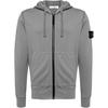 Solid Color Badge Zip Hoodie Long Sleeve Sweatshirt Men Sweatshirt Gray 811564251-V0066