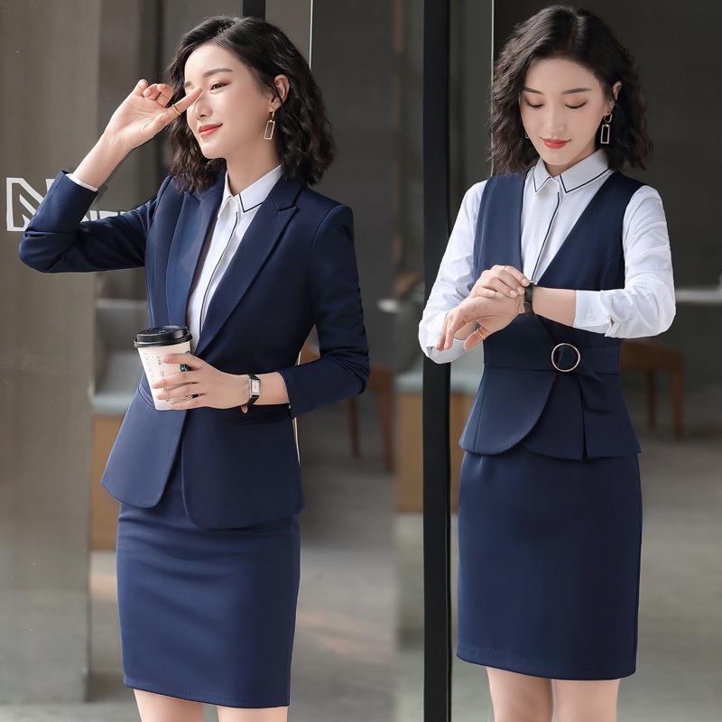 Элегантный костюм с зимней юбкой богини: Профессиональная женская мода для работы