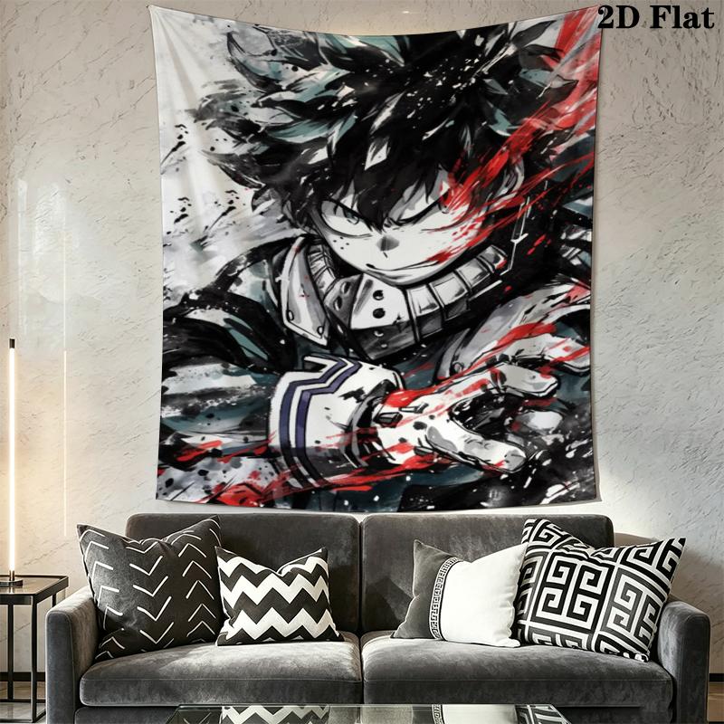 My Hero Academia Wall Tapestry Aesthetic Wall Hanging Printed Fabric Blanket Decorative Tapestries for Bedroom Living Room Home Decor
