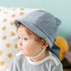 Baby Castle Hat with Sizes Made in Japan Hood, 40-44, Bear, Blue,