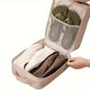 Large Capacity Travel Shoe Organizer Bag - Hanging Shoe Storage with Multiple Compartments, Heavy-Duty Polyester Hanging Organizer for Suitcase