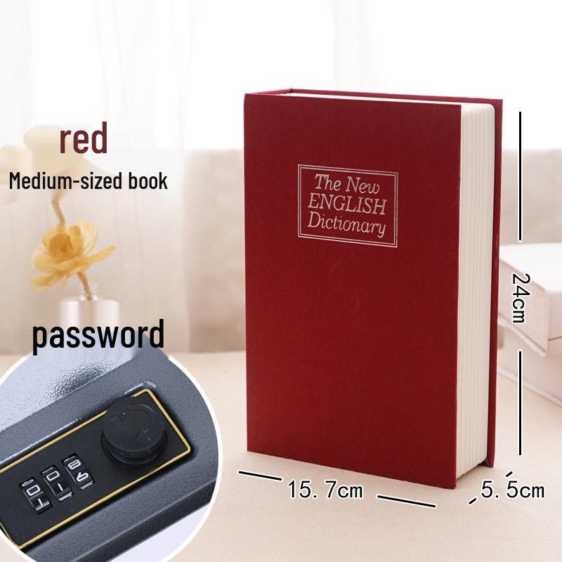 Large Combination Lock Book Safe Piggy Bank for Kids – Cute Birthday Gift for Paper Money and Coins