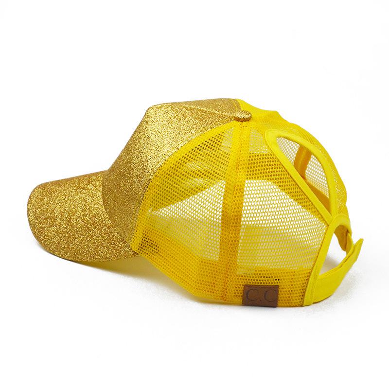 Pink Hat Sparkling Sequin Fluorescent Baseball Hat Summer Cotton