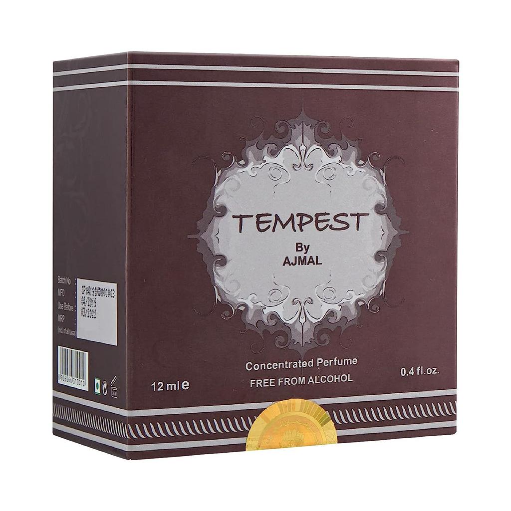 Ajmal Tempest Attar | Parfum Floral | Unisexe Sans Alcool | Attar Longue Durée Hommes & Femmes - 12 ML