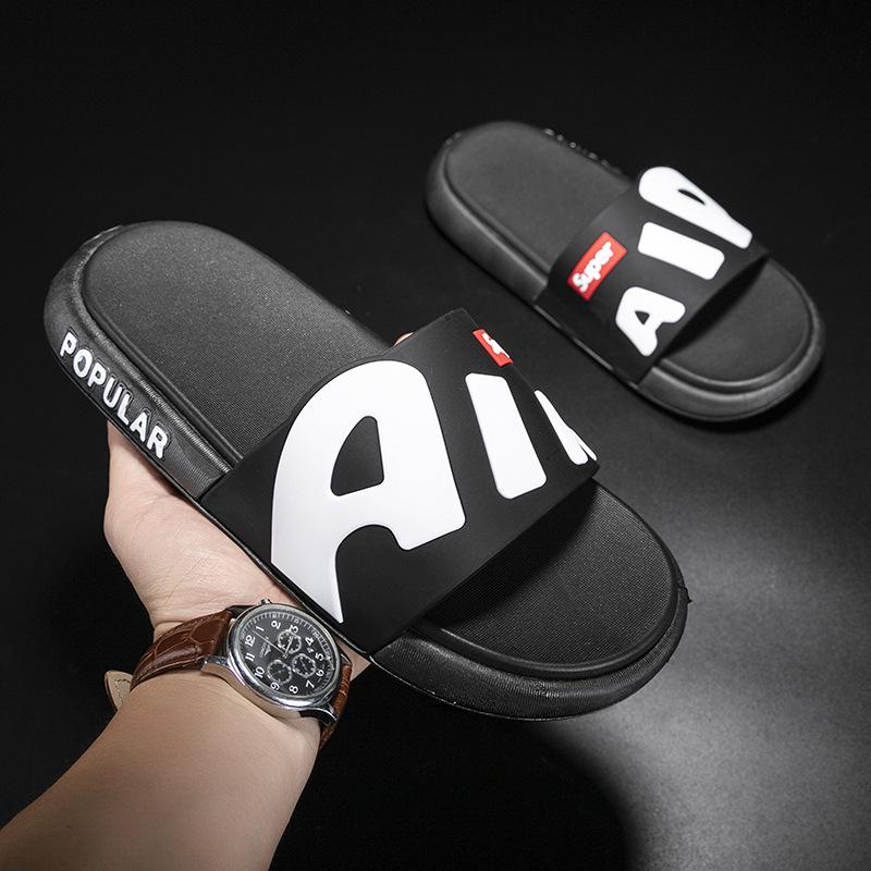 New slippers men's summer couple outer wear thick-soled non-slip and wear-resistant student fashion cool slippers women's shoes