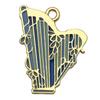 Colorful Alloy Musical Instrument Keychain Pendant: Harp, Guitar, Cello Charm