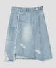 Taibseobiseu Spiked Dot Denim Skirt [Blue]