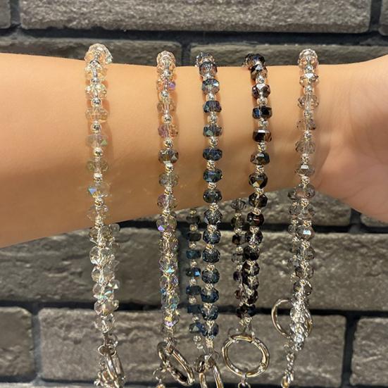 Yousheng Faux Crystal Phone Strap with Detachable Chain Glamorous Phone Lanyard & Purse Charm Adjustable Wrist Chain Fashionable Pendant Bag