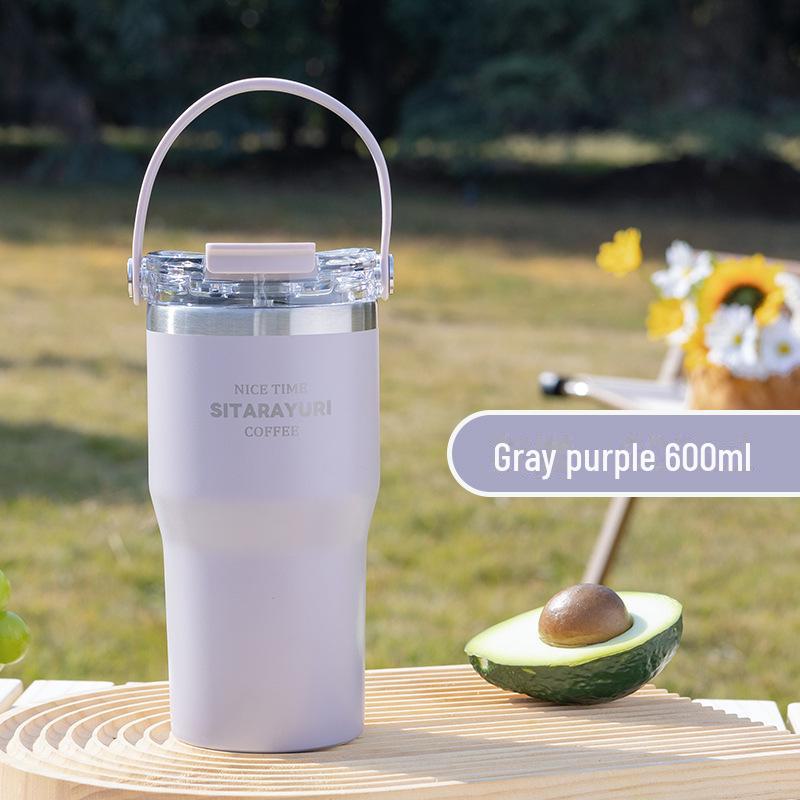 High-Quality Stainless Steel Thermos with Dual Straw - Perfect for Fitness Enthusiasts and Car Use