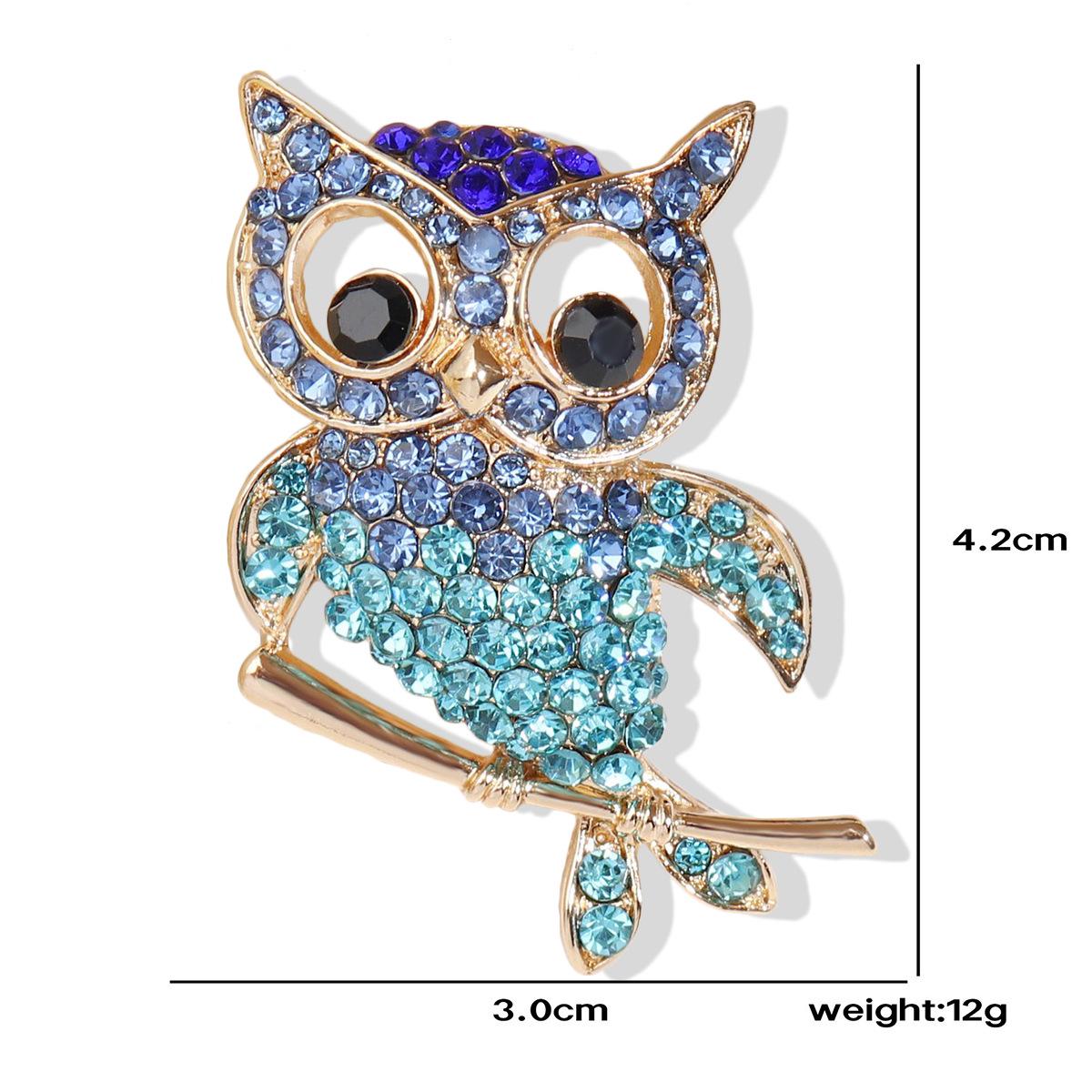 

Вінтажна брошка Сова - Європейська та Американська нішева висока якість, Ретро дизайн тварини з обробкою зі сплаву та емалі.