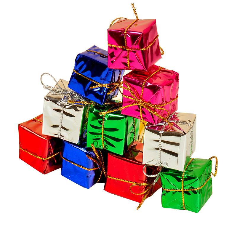 12 Buc Mini Cutii Cadou din Spumă de Crăciun Ornament Cutie Mică de Crăciun Pandantive Agățate pentru Pomul de Crăciun Decorațiune de Crăciun pentru Petrecerea de Anul Nou