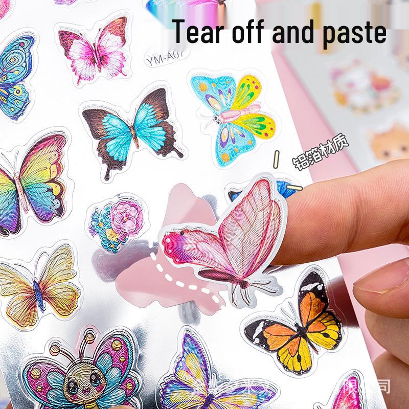 3D Cartoon Laser Bubble Foam Stickers for Kids - Fun Decorative Phone Decals
