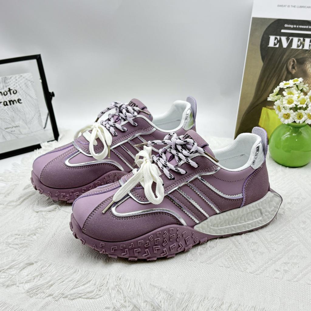 New women's shoes 2025 spring soft-soled not tired Forrest Gump shoes light luxury high-end versatile soft-soled German training shoes