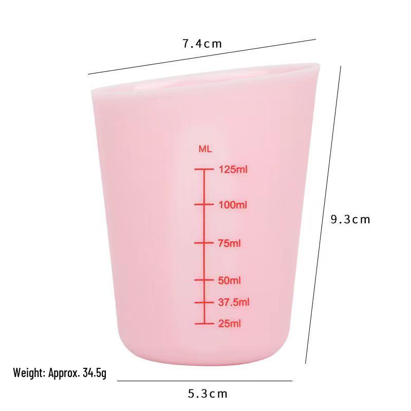 Food Grade Silicone Measuring Cup with Double Scale, 500ML/250ML, for Baking and Milk.