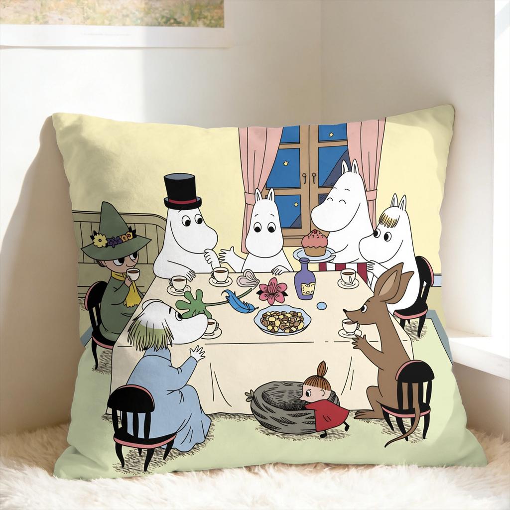 Cute M-Moomins Pillow Cover Soft Cushion Cover Funny Pillow Case For Wedding Party Home Decor