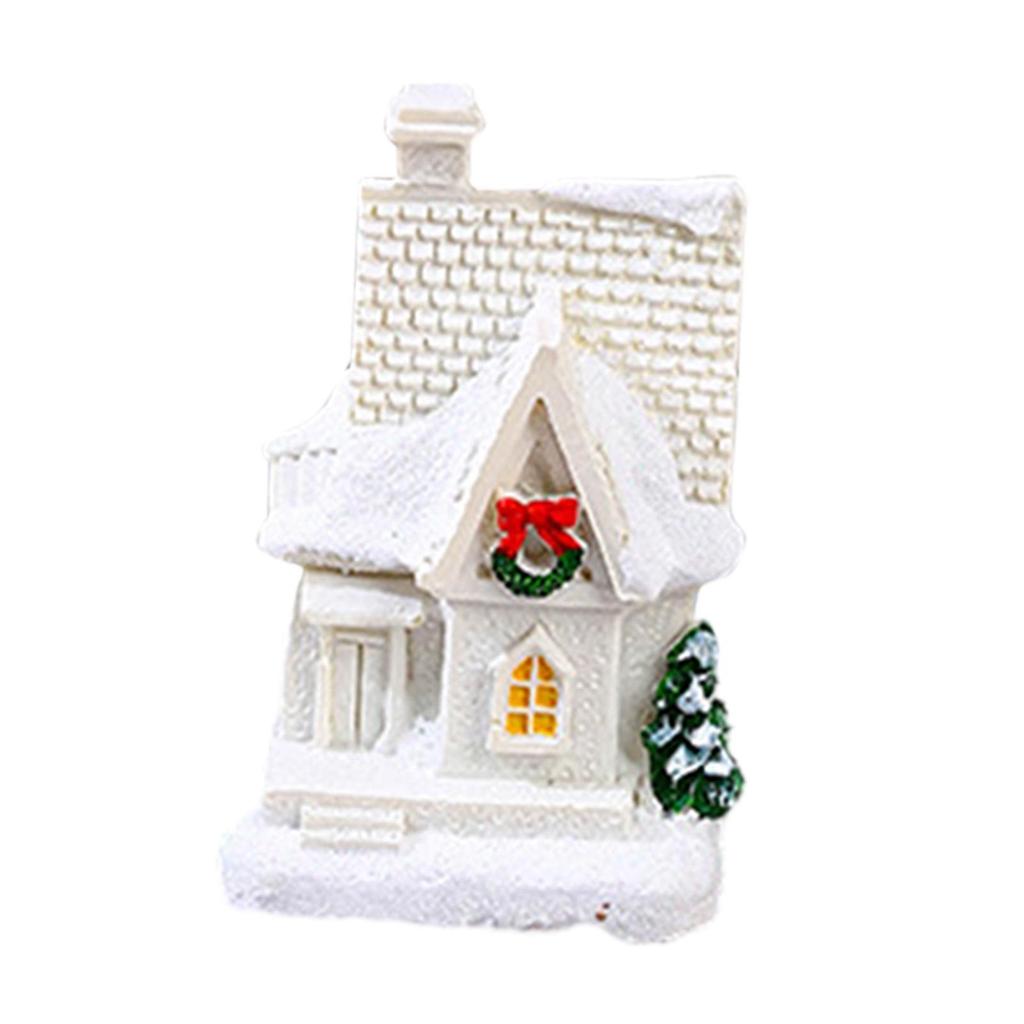 Christmas Glowing House Christmas Ornaments for Office New Year Balcony