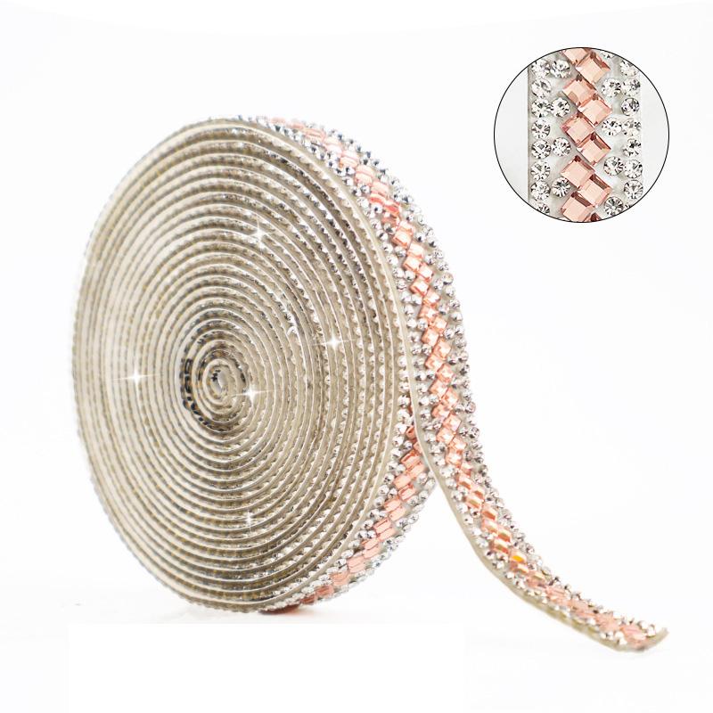 3Yards/Roll Embellishments Sparkling Rhinestone Tape Dresses Decoration Glass DIY Bag & Box Jewelry Making Parts Crystal Ribbon