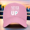 Gib Niemals Auf Motivation Grafik Baseballkappe Polyester Outdoor Lässig Verstellbare Mütze für Unisex Erwachsene