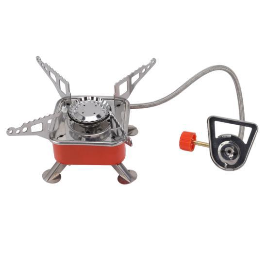 

Mini Camping Stove Folding Orange Silver Portable Camping Stove for Outdoor BBQ Parties Picnics Travelling Hiking