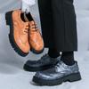 Zapatos Oxford de Moda para Hombre con Cordones Negros de Suela Gruesa Resistentes al Desgaste Negocios Marca Zapatos Formales para Hombre Zapatos Sociales de Lujo