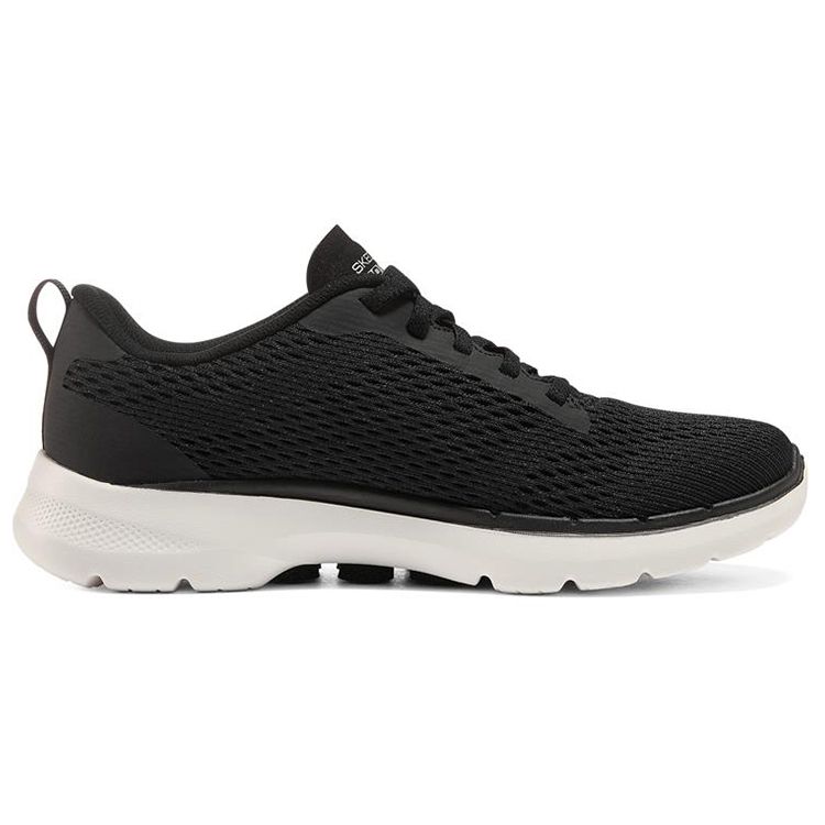 Skechers Go Walk 6 Lightweight Breathable Low-Top Casual Running Shoes Women sneaker Black White 124512-BKW