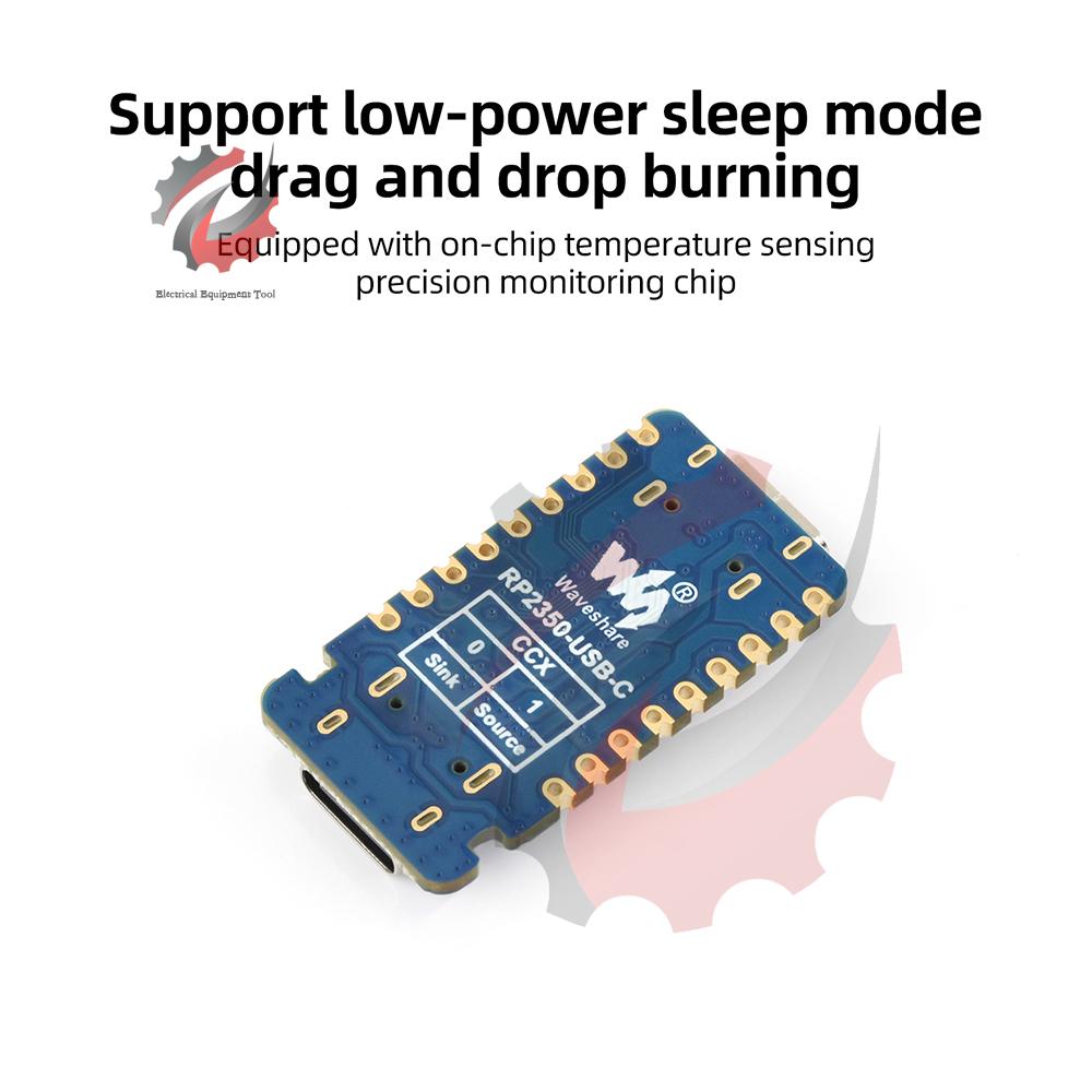 RP2350-USB-C Mini-Entwicklungsboard Dual Type-C Dual-Core-Mikrocontroller mit ARM RISC-V-Schalter für IoT-DIY-Projekte