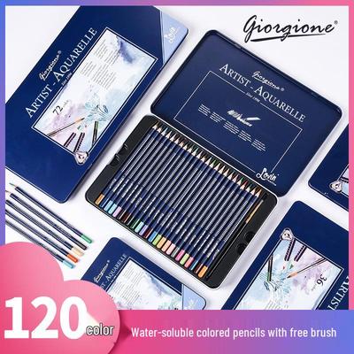 Giorgione 72-Color Water-Soluble Chunky Triangular Colored Pencils Set for Children