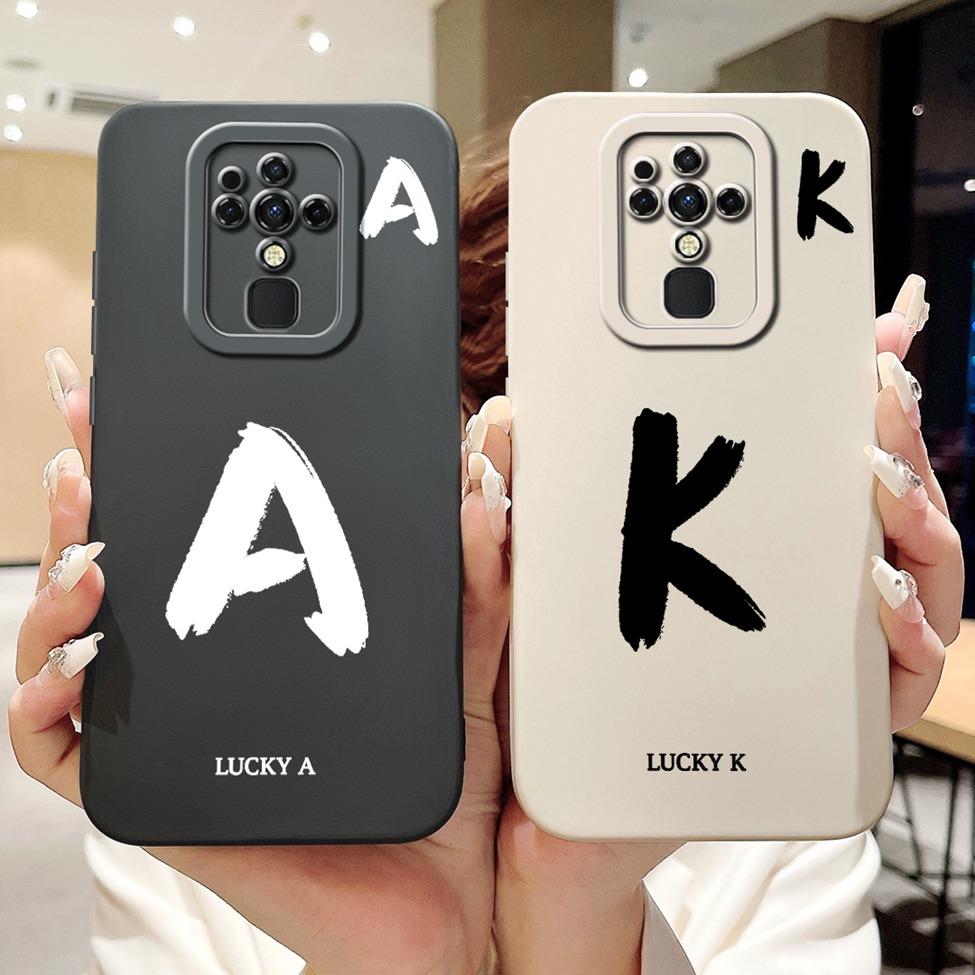For Tecno Camon 16 16Pro CE7 CE7j CE9h Cover For Tecno Camon 16 Pro Case Simple Fashion Letters Pattern Design Silicone Bumper