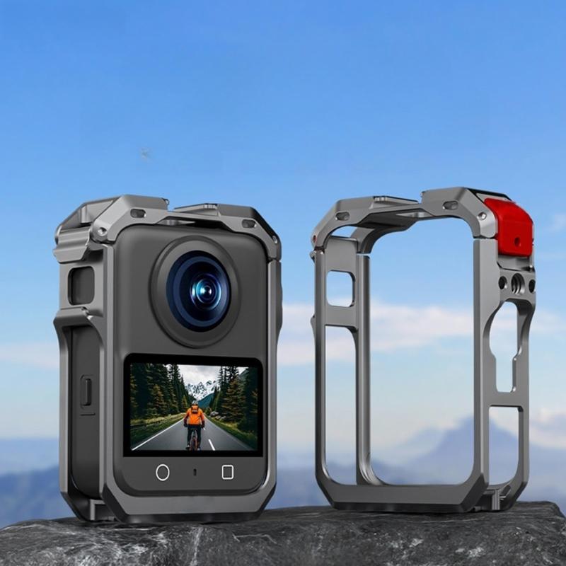 Lightweight Metal Frame Protector Housing Fit For 360 Degree Camera Accessories Featuring Antiscratch And Expansion Port