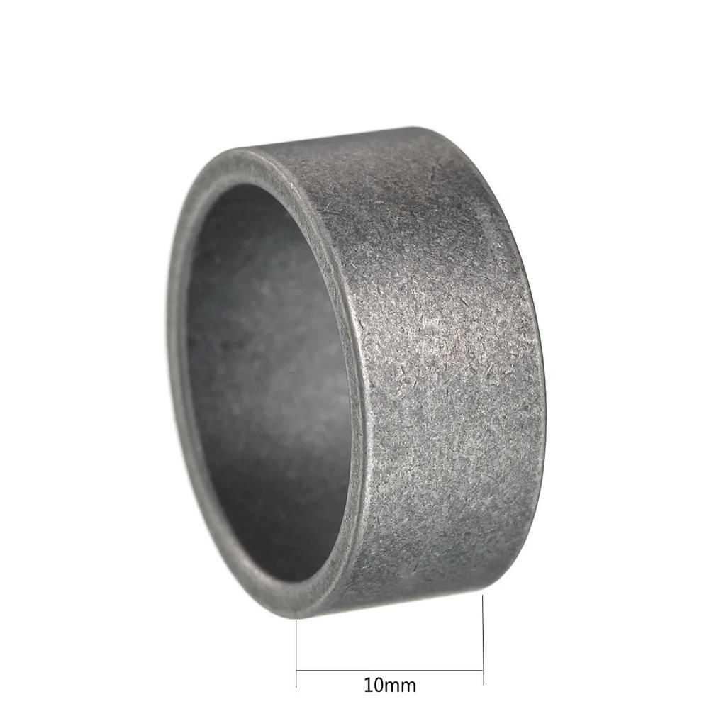 Vintage Silberfarbene klobige Edelstahlringe für Männer 8/10/12mm Gothic Punk Rock Hiphop Accessoires Geschenk