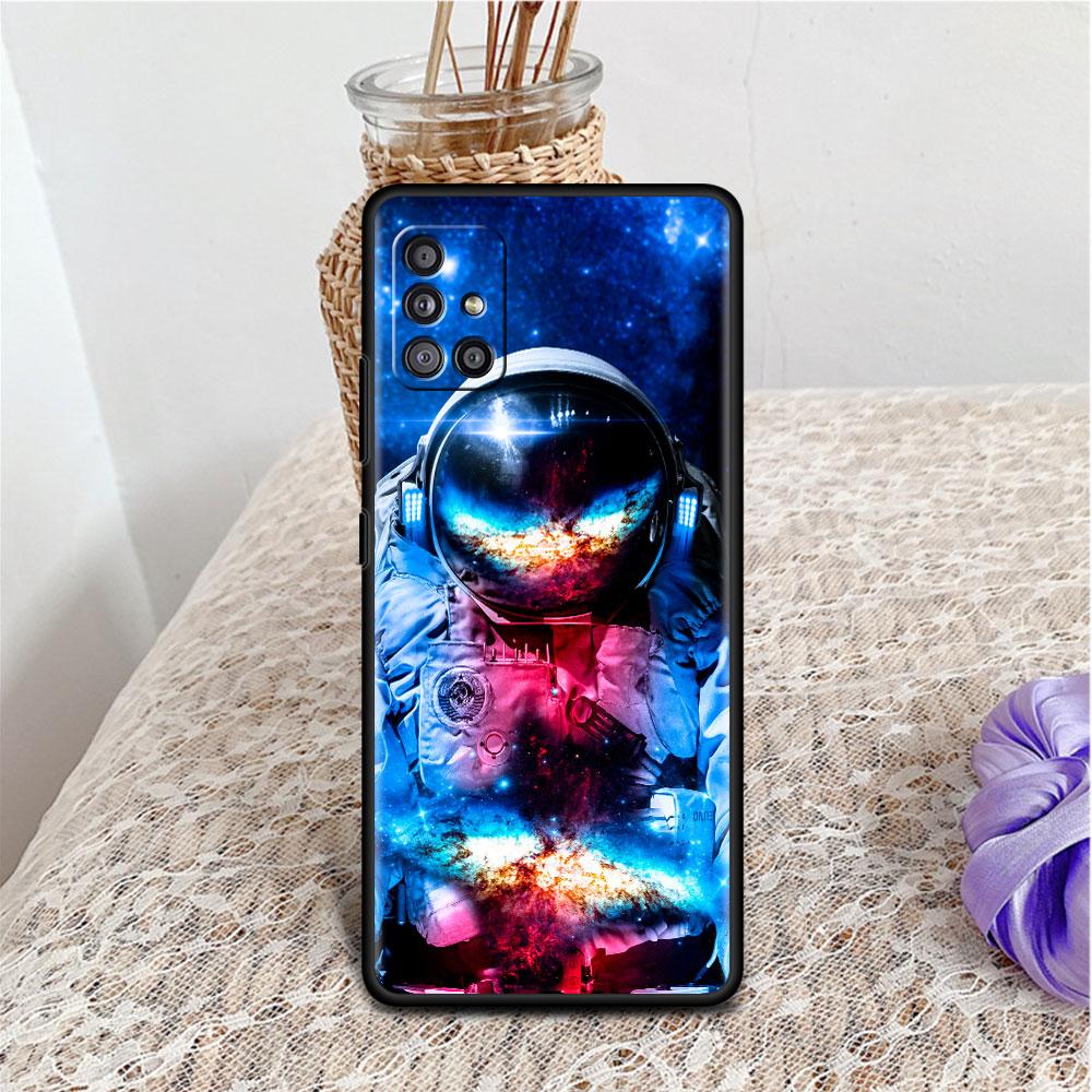 Hülle für Samsung Galaxy A52 A12 A51 A32 A71 A21s A22 A11 A02s A03 A23 A13 A53 A41 A31 A72 Weiche Handyhülle Cooler Einsamer Astronaut