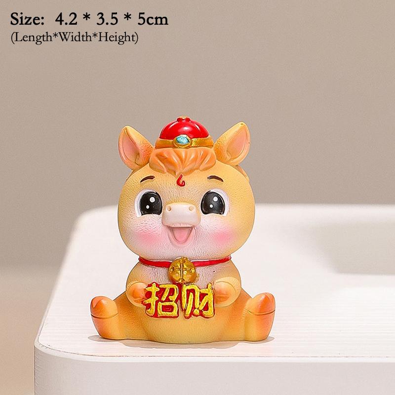 2026 Cute Year Of The Horse Ornament Lucky New Year Horse Toy DIY Desktop Decoration Car Ornament Pony Decor New Year Gift