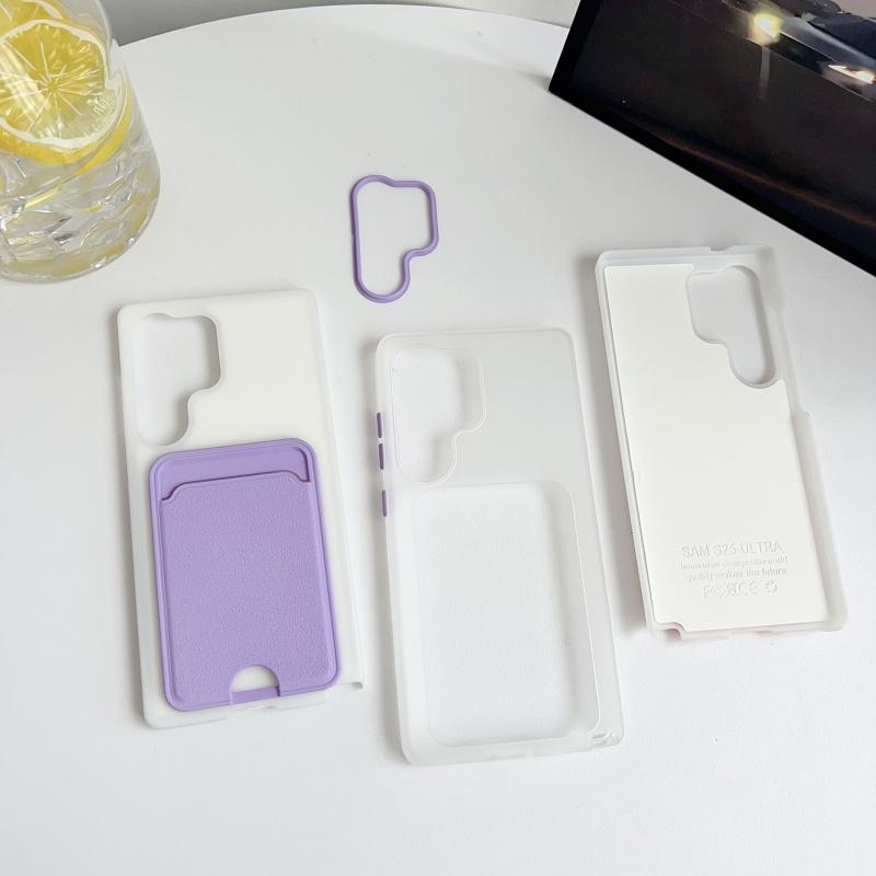 Luxury 2-in-1 Leather Wallet Card Slots Holder Phone Case for Samsung S25 S24 S23 Ultra Plus FE S25 Edge Shockproof Matte Cover