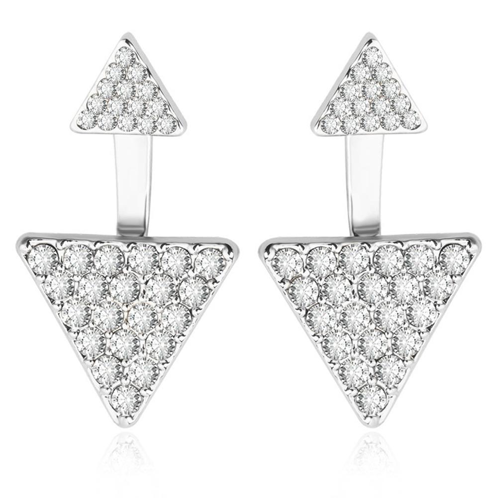 Simple Modern Women Ladies Triangle Ear Stud Earrings Party Jewelry