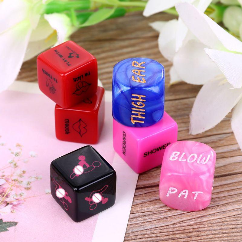 6 Pcs Acrylic Cube Love Dice Sex Position Game Toys Lovers Foreplay Prop Adult Couple Gaming Party