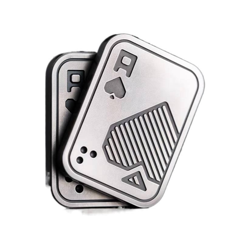 

1PCS Poker A K Metal Push Poker EDC Fingertip Gyro Toy Decompression Metal Two-Layer Poker Card Office Casual Toy Finger Rotator