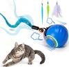 Interactive Cat Toy Ball - Automatic Interactive Cat Toys for Indoor, Rechargeable Cat Enrichment Toys for Small/Medium/Large Cats To Keep Them Busy