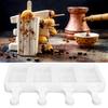 Grid Pattern Ice Bar Maker 4-Cavity DIY Ice Cream Mold Durable Silicone Ice Cream Mold  Kitchen Use