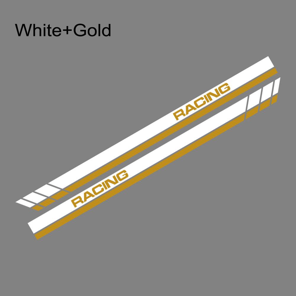 2PCS Car Door Racing Stripe Sticker Vinyl Decor Auto Waterproof Exterior Tuning Accessories For Tesla Model 3 Y S X 2016-2024