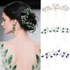 Bridal Wedding Hair Pins U Shape Marquise Rhinestone Hair Sticks Set Handmade Crystal Headwear Accessories For Dress Updo