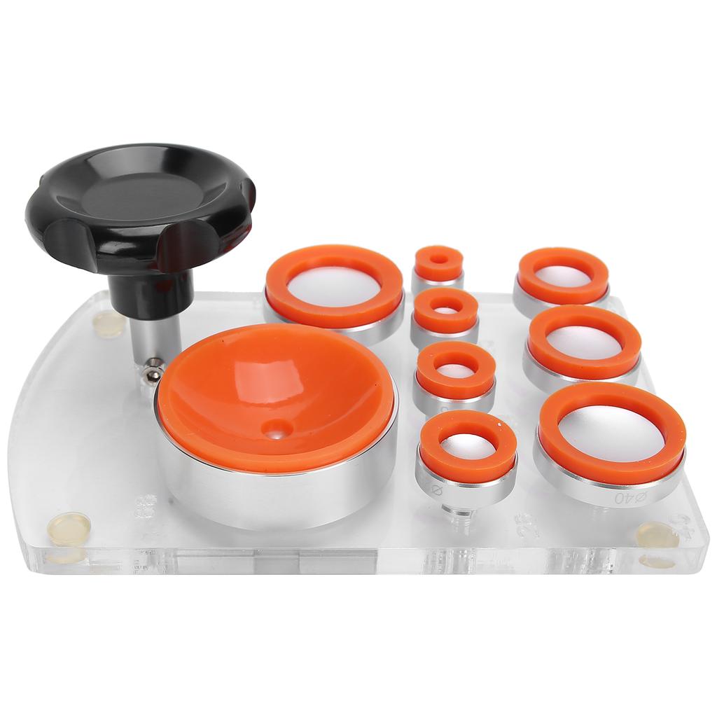 Deschizător de carcase cu ventuză cu 8 matrițe, instrument profesional de deschidere a capacului de ceas pentru ceasornicar